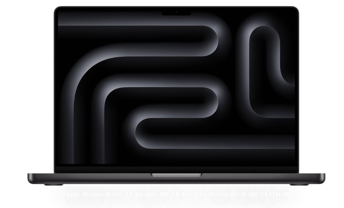 MacBook Pro 14 Pouces (Puce M5) Apple M5 (CPU10-Core/GPU10-Core) 16 Go 1 Tb  REF MDE54FN/A